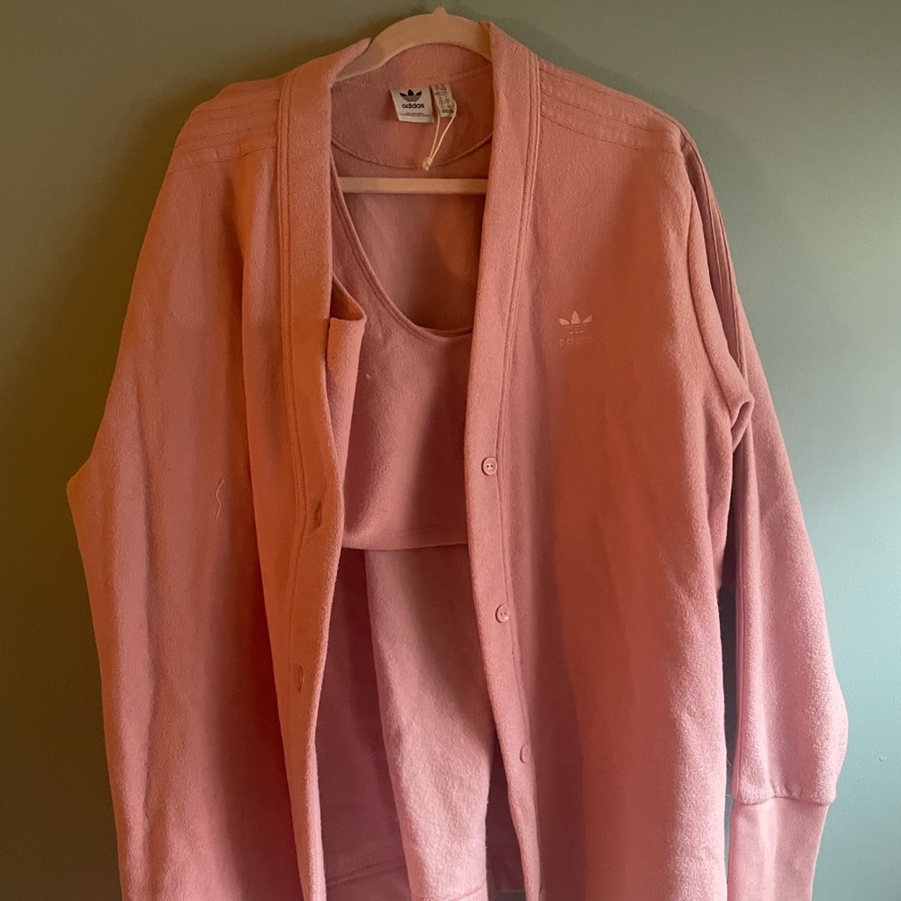 Adidas Women's Pink Jacket & Coat Set